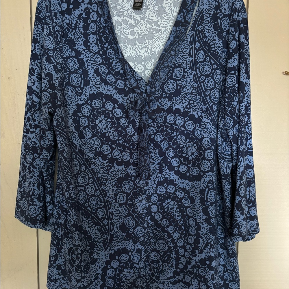 Style & CO Light and Dark Blue Blouse